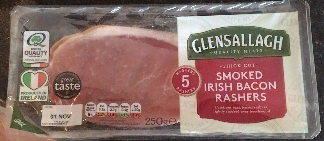 Smoked Irish Bacon Rashers - Product - en