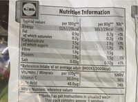 Cauliflower - Nutrition facts - en