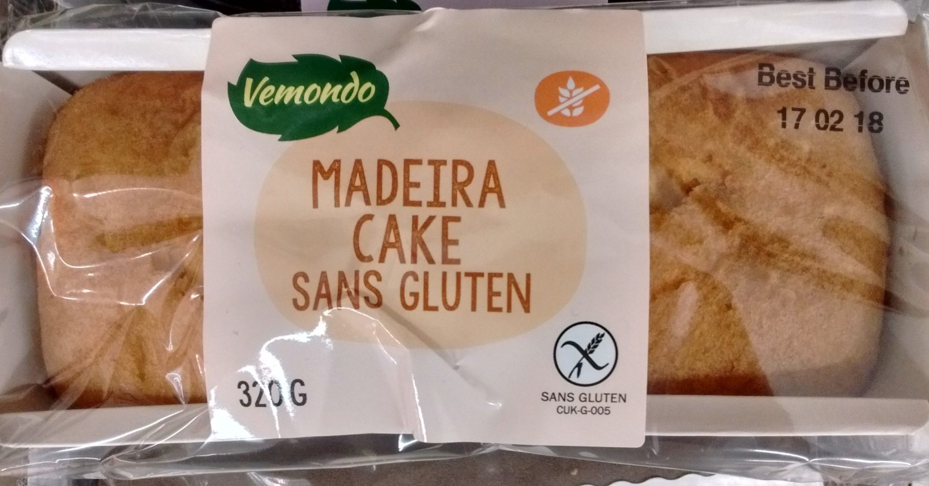 Madeira Cake sans gluten - Product - fr