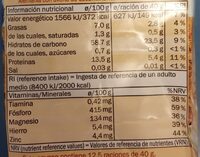 Kernige Haferflocken - Nutrition facts - en