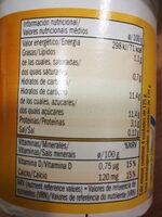 Yogur sabor platano - Nutrition facts - es