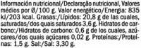 Paté de aceitunas verdes arbequinas - Nutrition facts - es