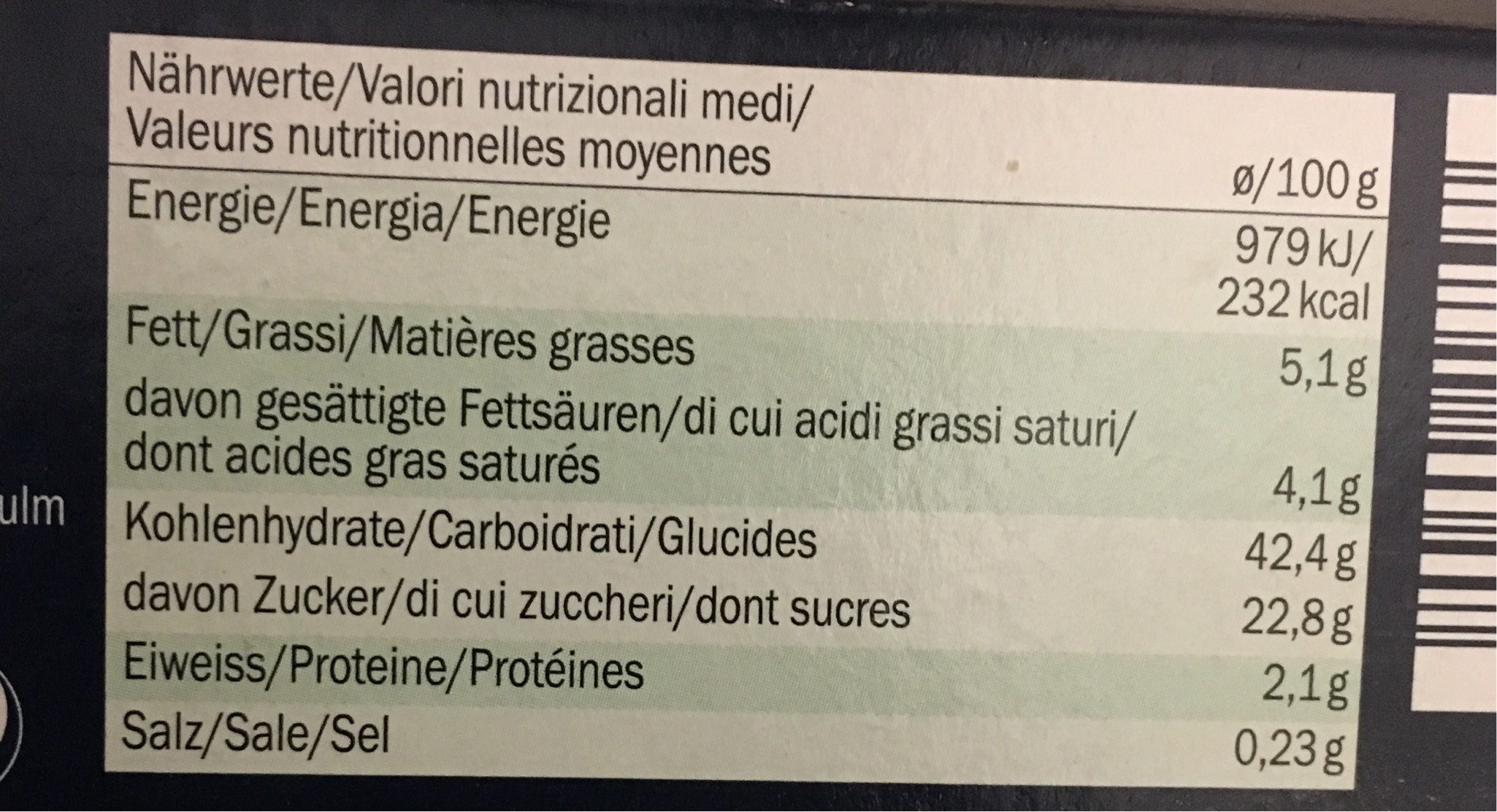 Tiramisu à la fraise - Nutrition facts - fr