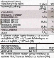 Postre de soja con chocolate - Nutrition facts - es