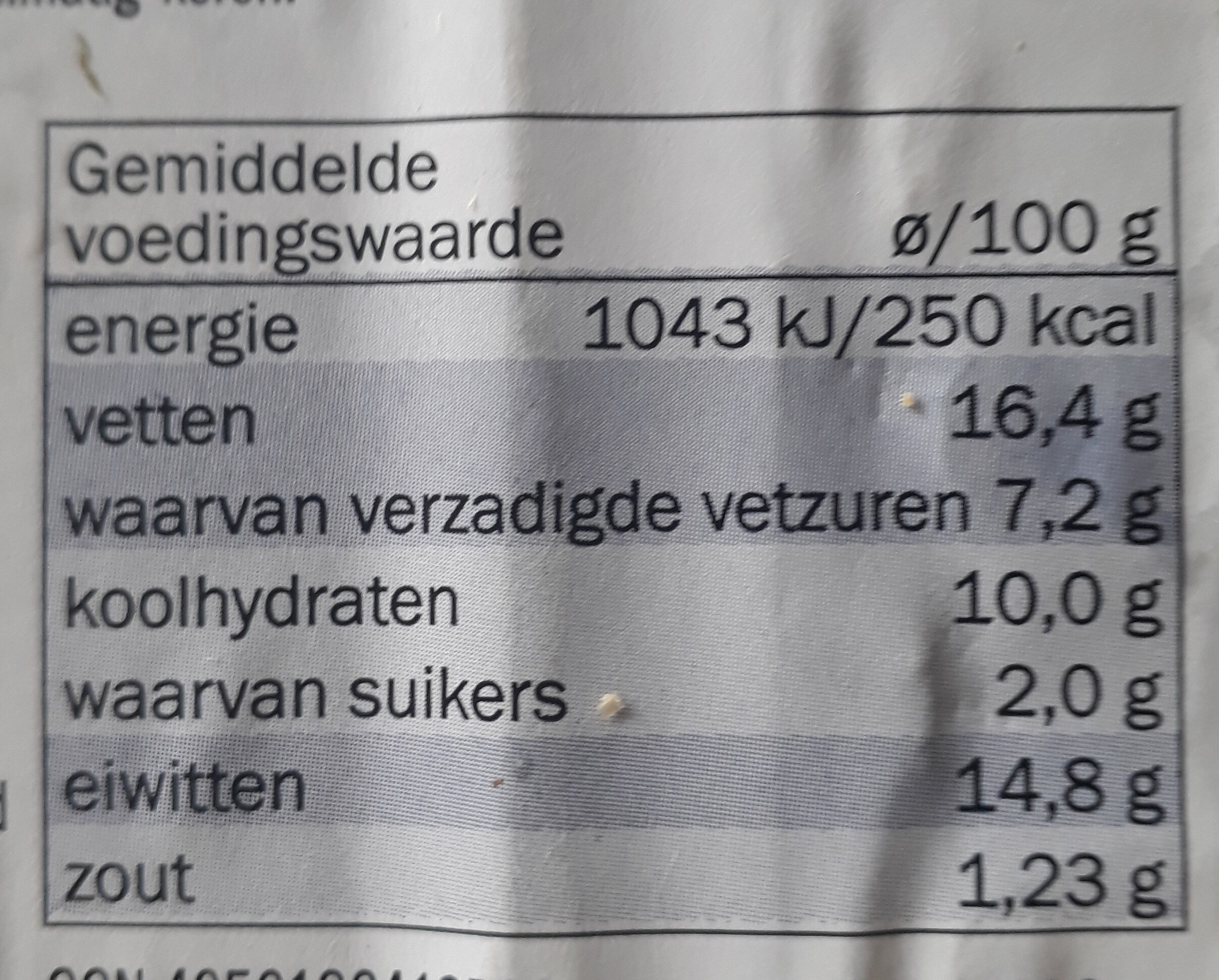 Gehakt Gordon bleu - Nutrition facts - nl