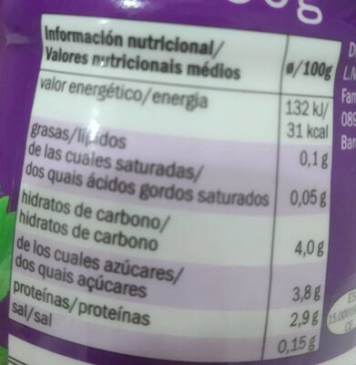 Yogur líquido desnatado edulcorado con fresa - Nutrition facts - pt