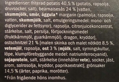 Culinea Ostschnitzel med bearnaisesås - Ingredients - sv