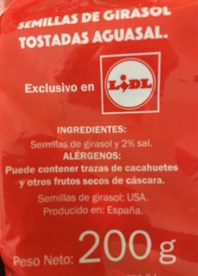 Pipas aguasal - Ingredients