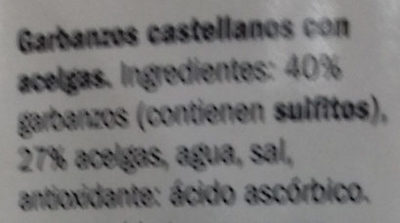 Garbanzos de Castilla con acelgas - Ingredients - es