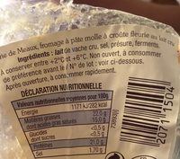 Brie de  meaux - Ingredients - fr