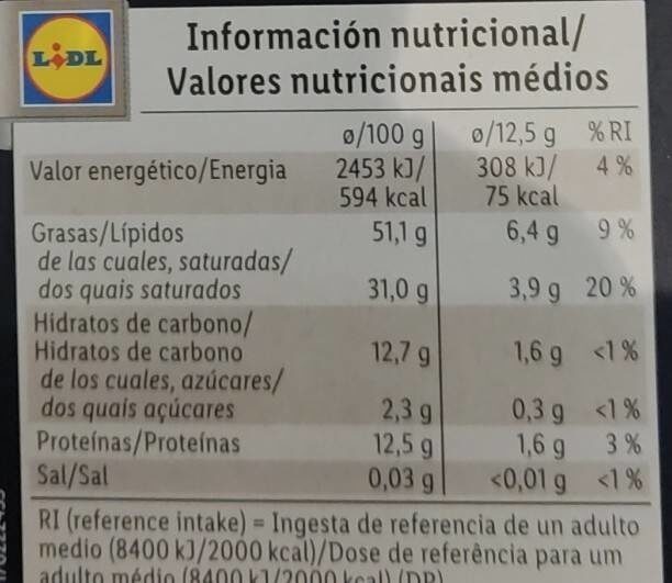 Chocolate intenso 95 - Nutrition facts - en