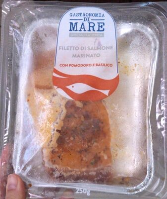 Filetto di Salmone marinato pomodoro e basilico - Product - it