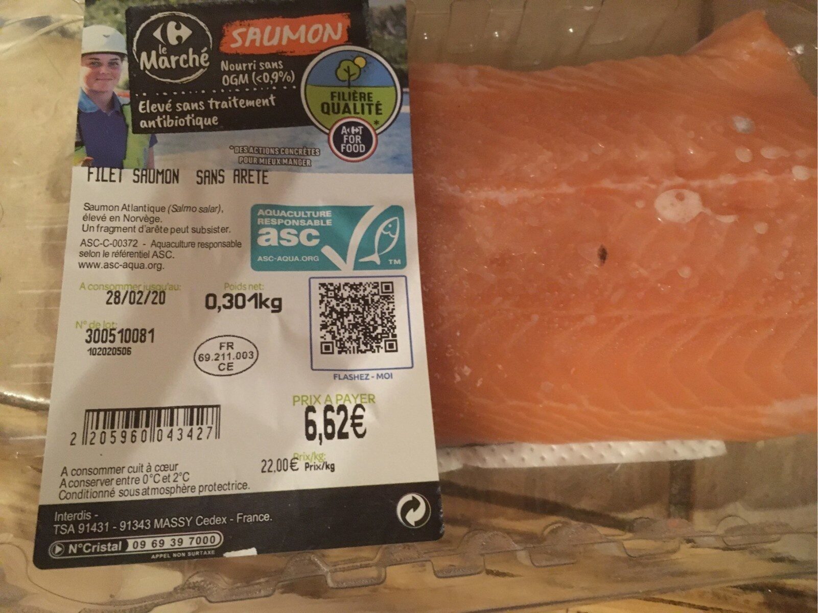 Filet saumon sans arête - Product - fr