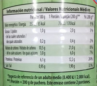 Puchero vegetariano de judías con tiras de soja - Nutrition facts - es