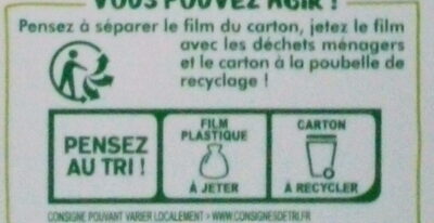 filets de poulet fermier bio - Recycling instructions and/or packaging information - fr