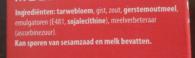 Melba toast - Ingredients