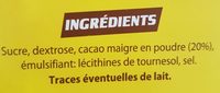 Chocolat en poudre - Ingredients - fr