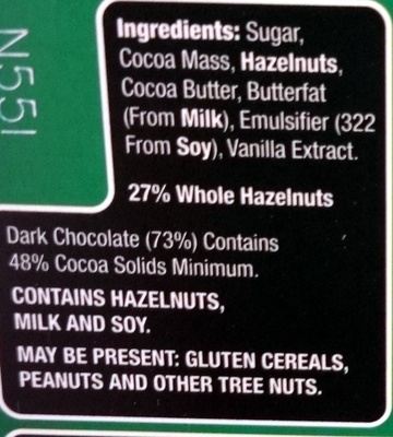 Choceur Dark Hazelnut - Ingredients - en