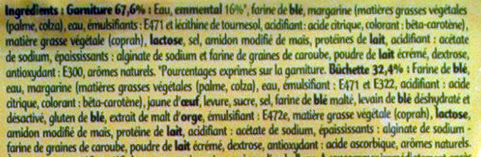 Bûchettes au Fromage - Ingredients - fr