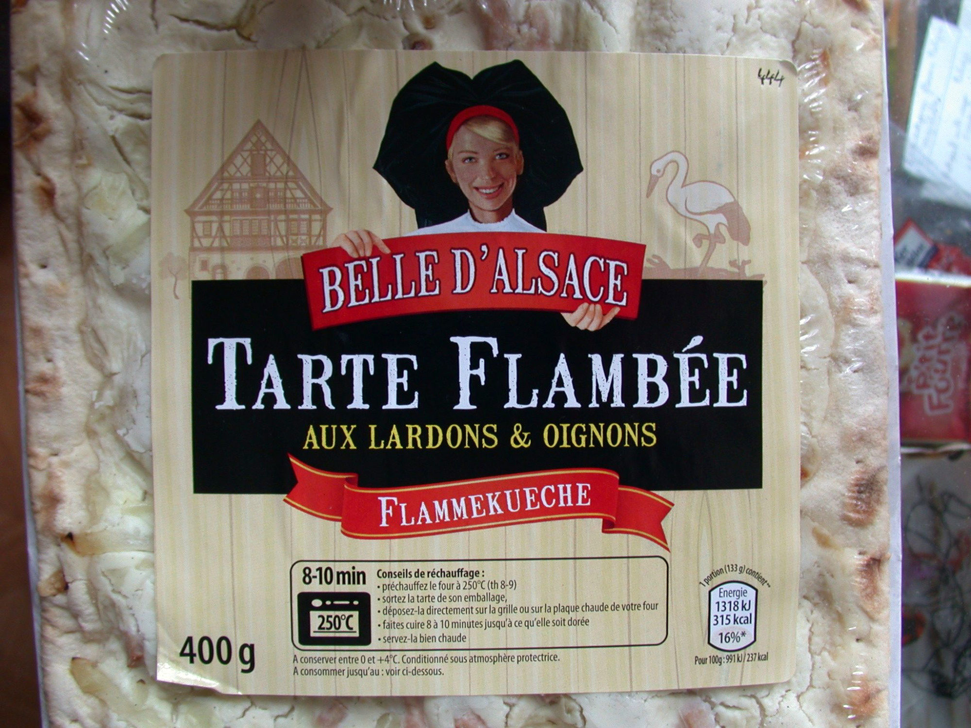 Flammekueche - Tarte flambée aux lardons et oignons - Product - fr