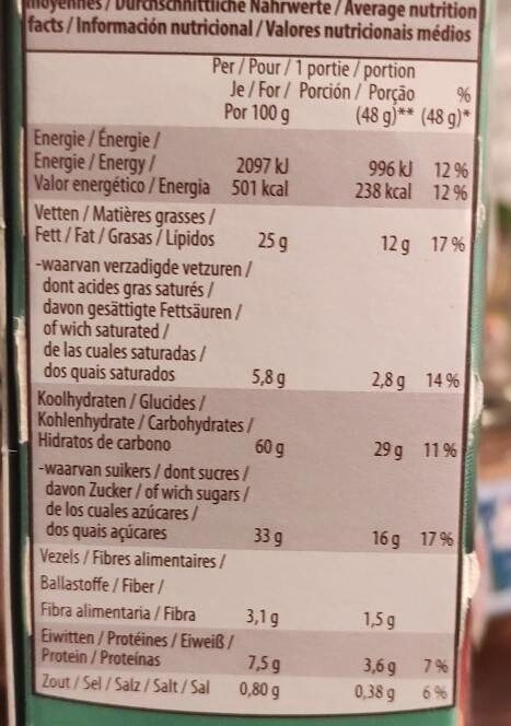 Snack'n play - Nutrition facts - fr