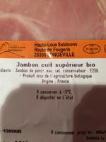 Jambon blanc - Ingredients - fr