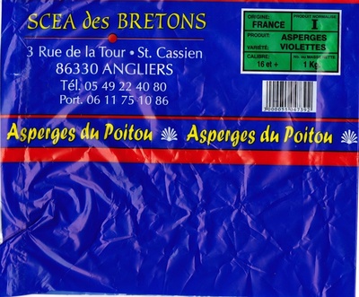 Asperges du Poitou variété : violettes calibre : 16 et + - Product - fr