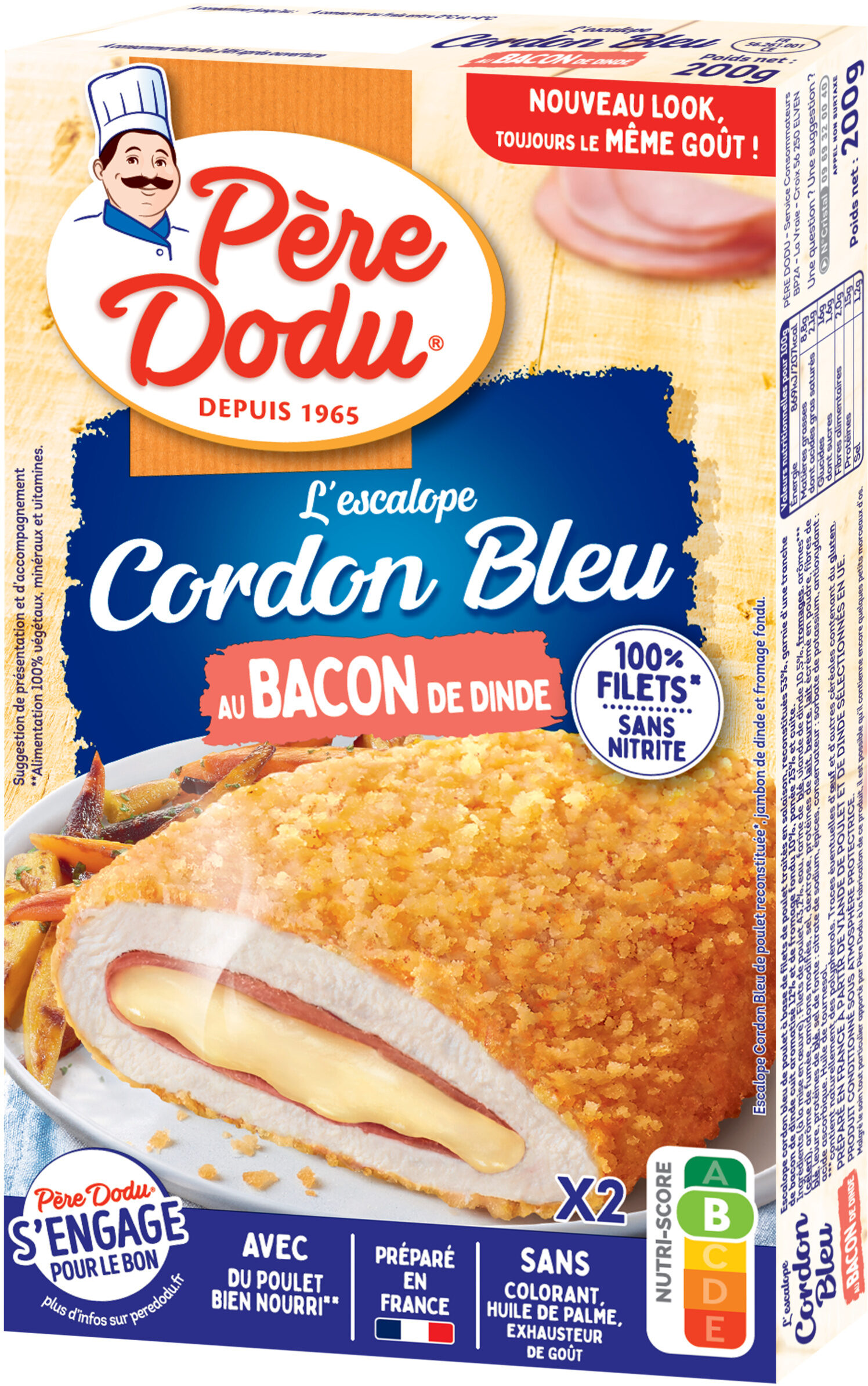 Escalope cordon bleu au bacon de dinde - Product - fr