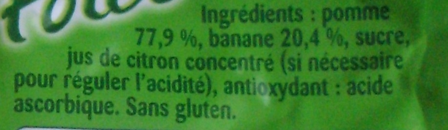 Pomme Banane 90 g - Ingredients - fr