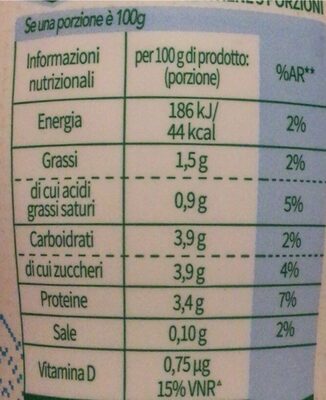 I love kefir bianco naturale - Nutrition facts - fr