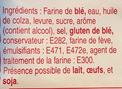 Food solutions - Pain de mie nature - Ingredients - fr