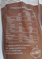Pain complet - Nutrition facts - fr