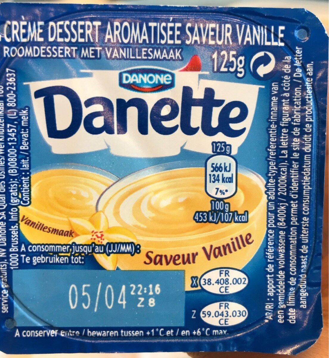 Danette saveur vanille - Product - fr