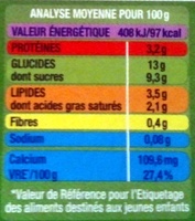 Blédi'Délice chocolat - Nutrition facts - fr