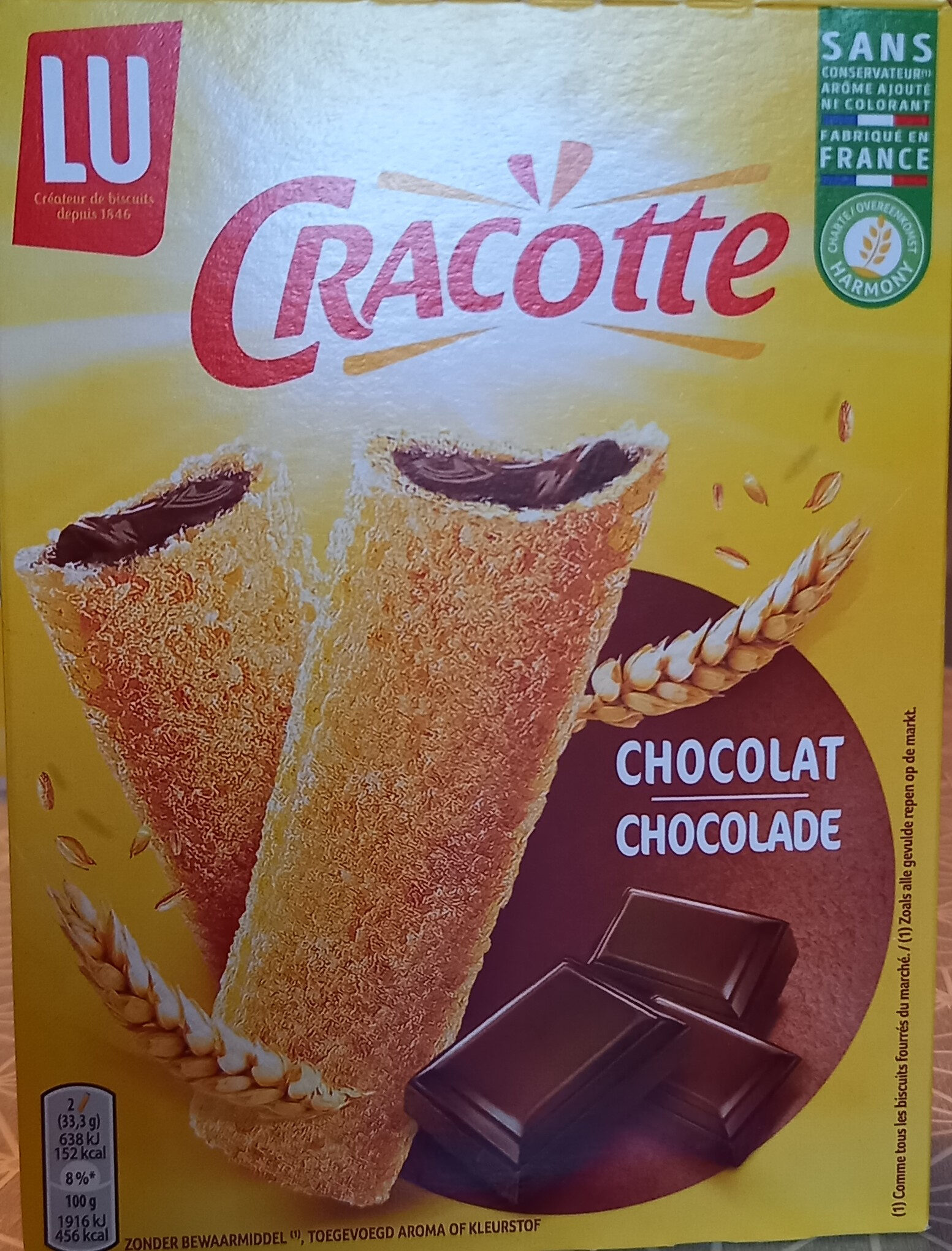 Bâtonnets de céréales fourrés (47,5 %) au chocolat - Cracotte Chocolat - Product - fr