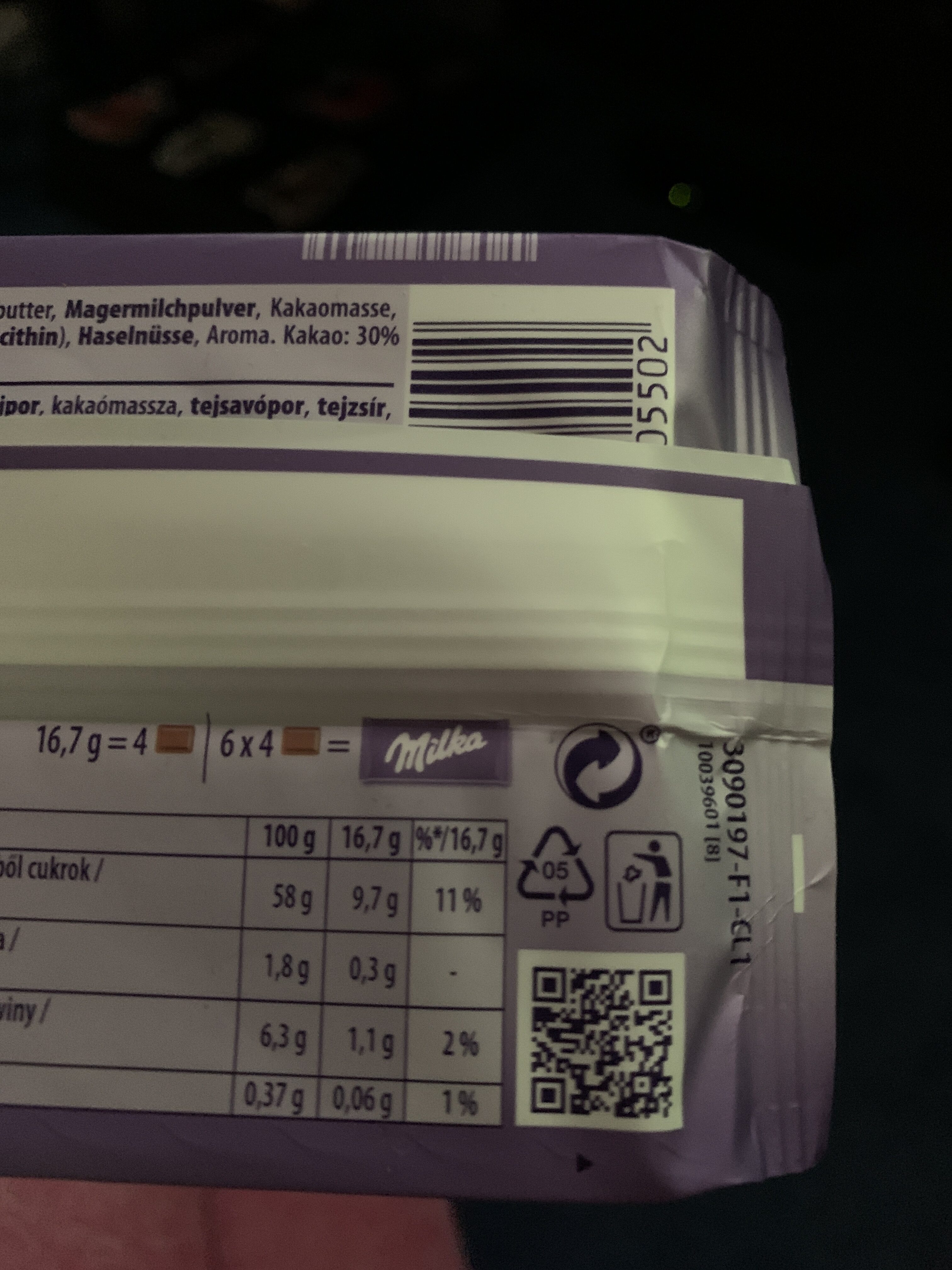 Alpenmilch - Recycling instructions and/or packaging information - en