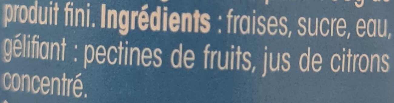 Confiture Fraises - Ingredients - fr