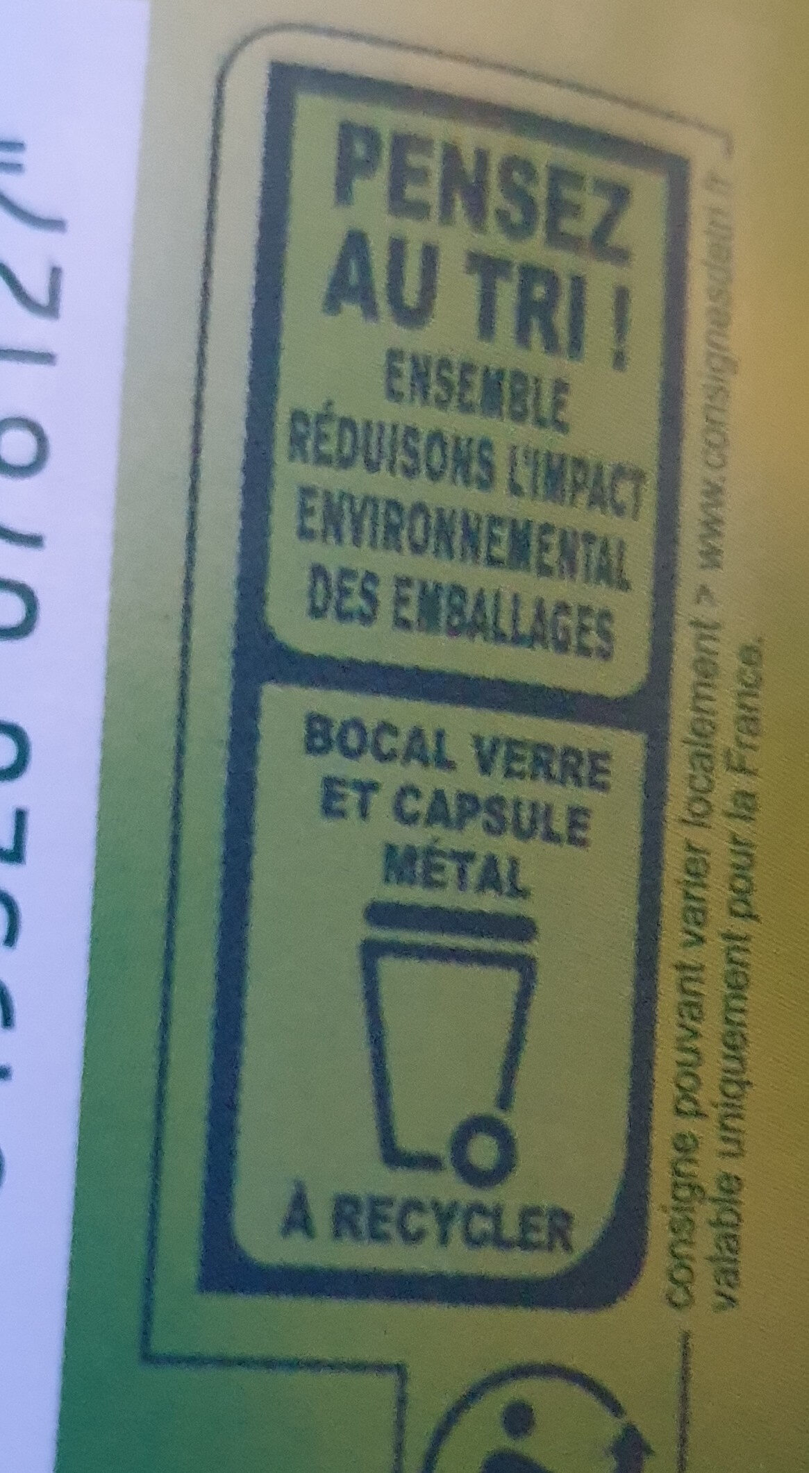 Compote de pommes morceaux - Recycling instructions and/or packaging information - fr