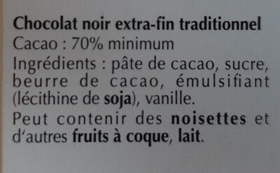 Scholade 70% - Ingredients - fr