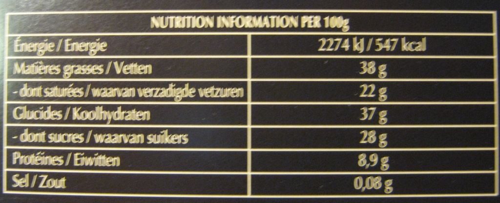  - Nutrition facts - en