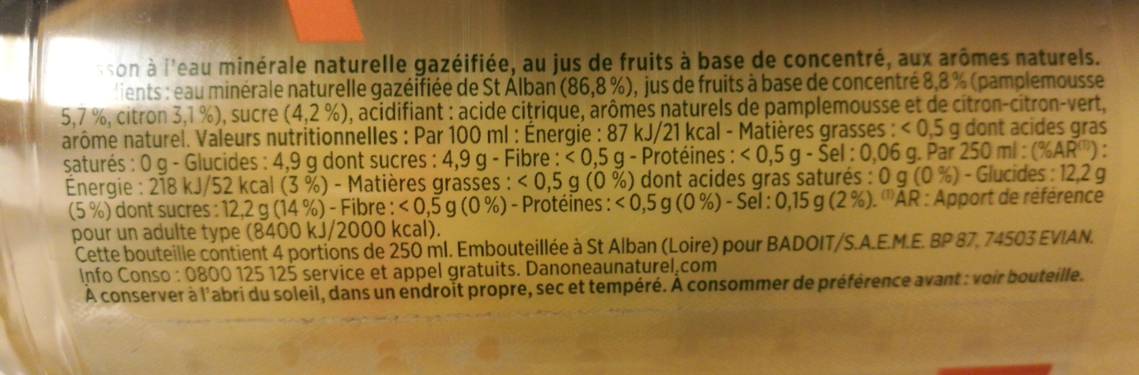 Bulles de fruits - Ingredients - fr