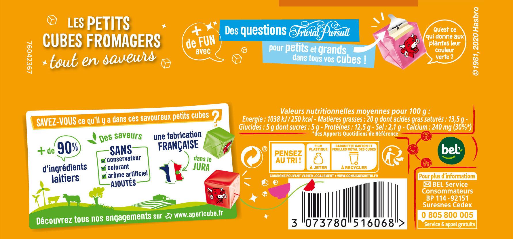 Apéricube Recettes Provençales 24C - Nutrition facts - fr