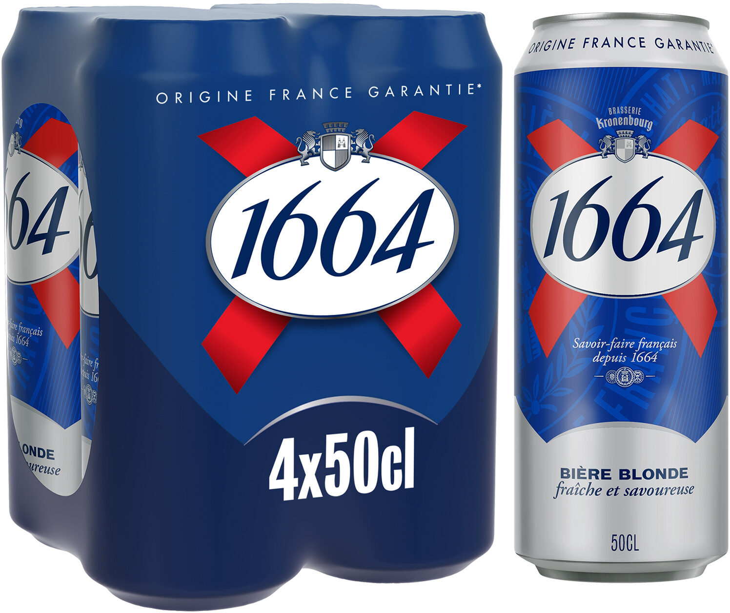 1664 4x50cl boite 1664 5.5 degre alcool - Product - fr