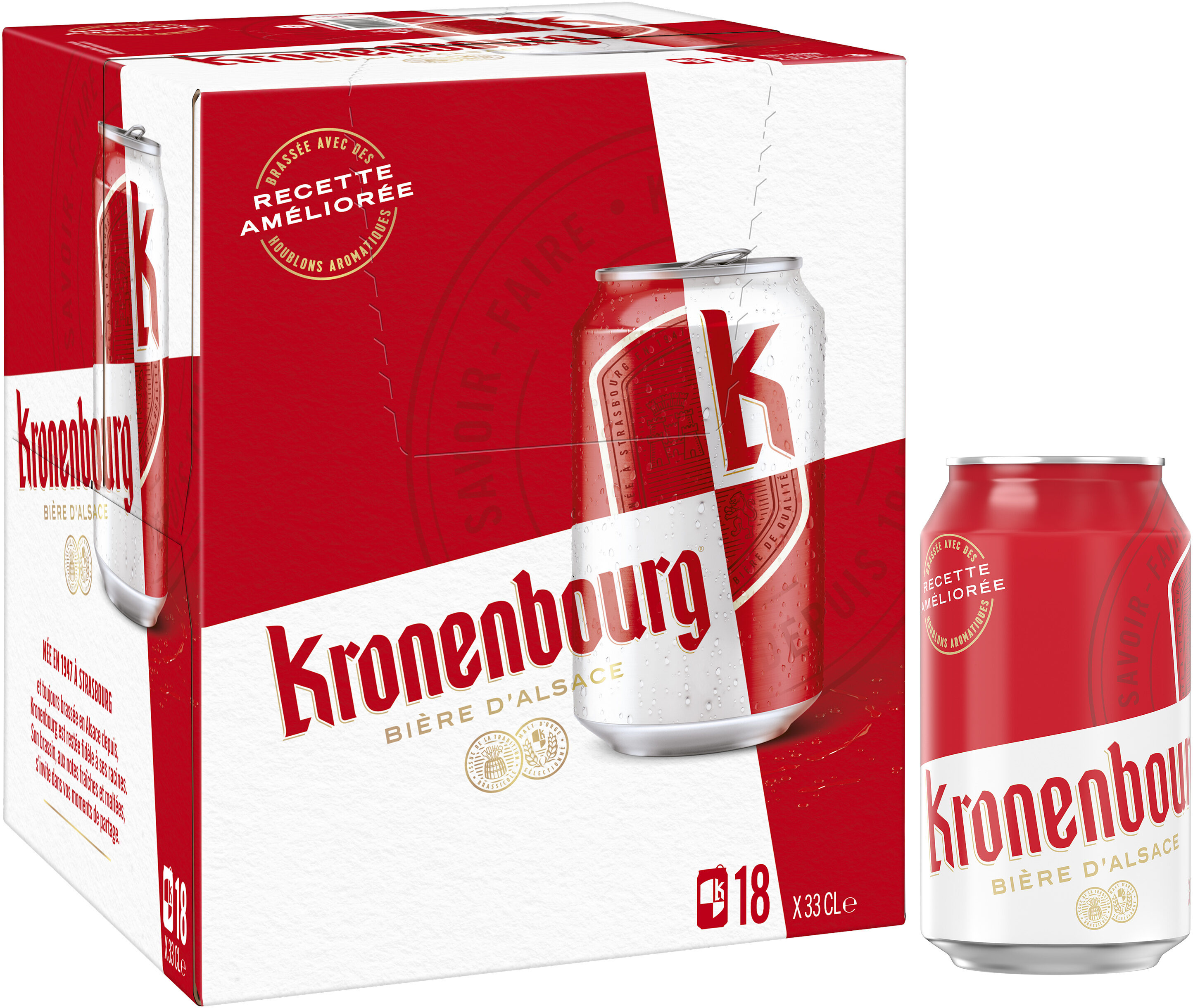 Kronenbourg 18X33CL CAN KRONENBOURG 4.2 DEGRE ALCOOL - Product - fr