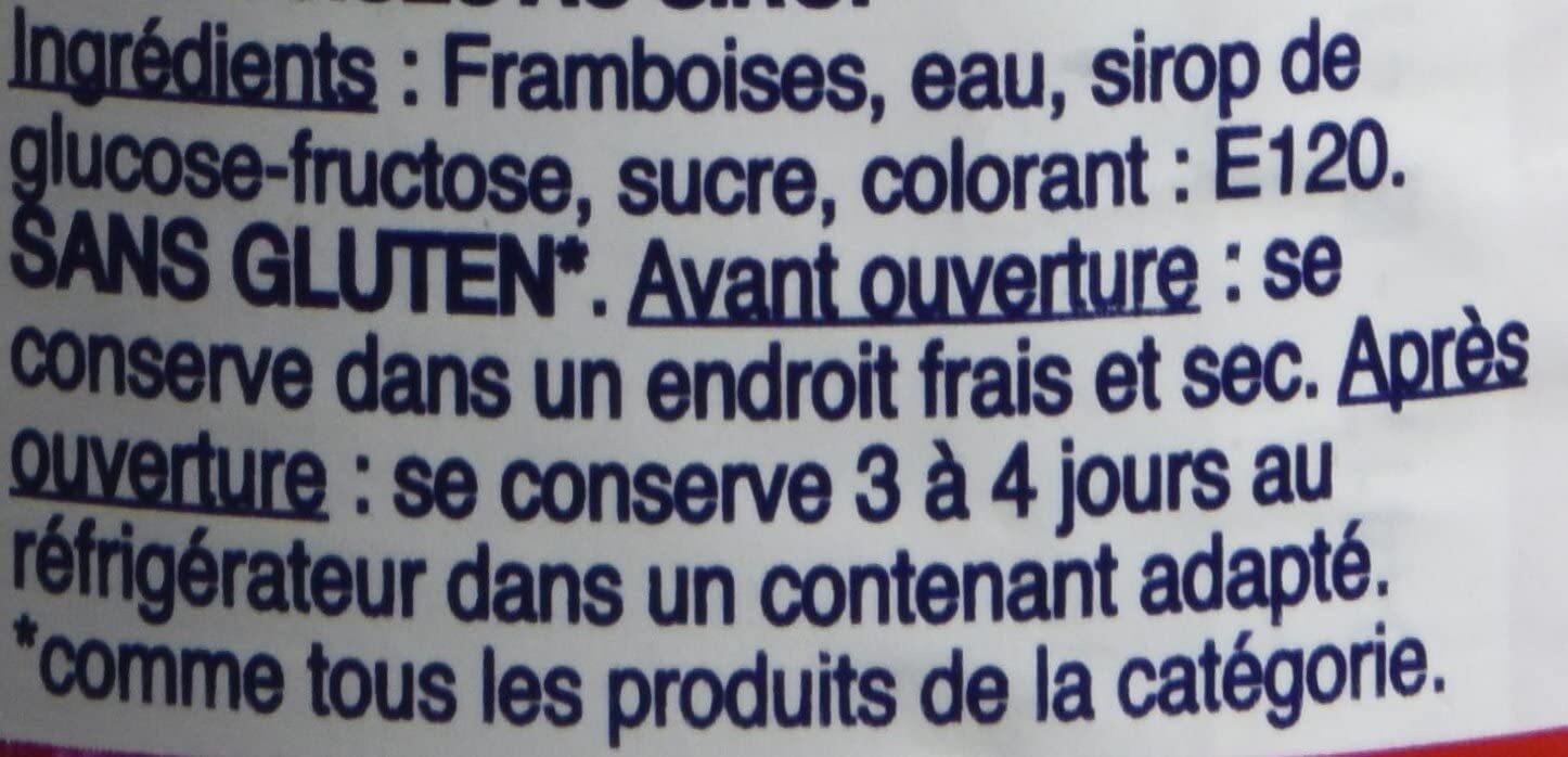 Framboises - Ingredients - fr