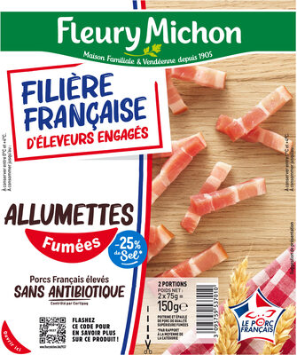 Allumettes - Fumées -25% de sel* - FILIERE FRANCAISE D'ELEVEURS ENGAGES - Product - fr
