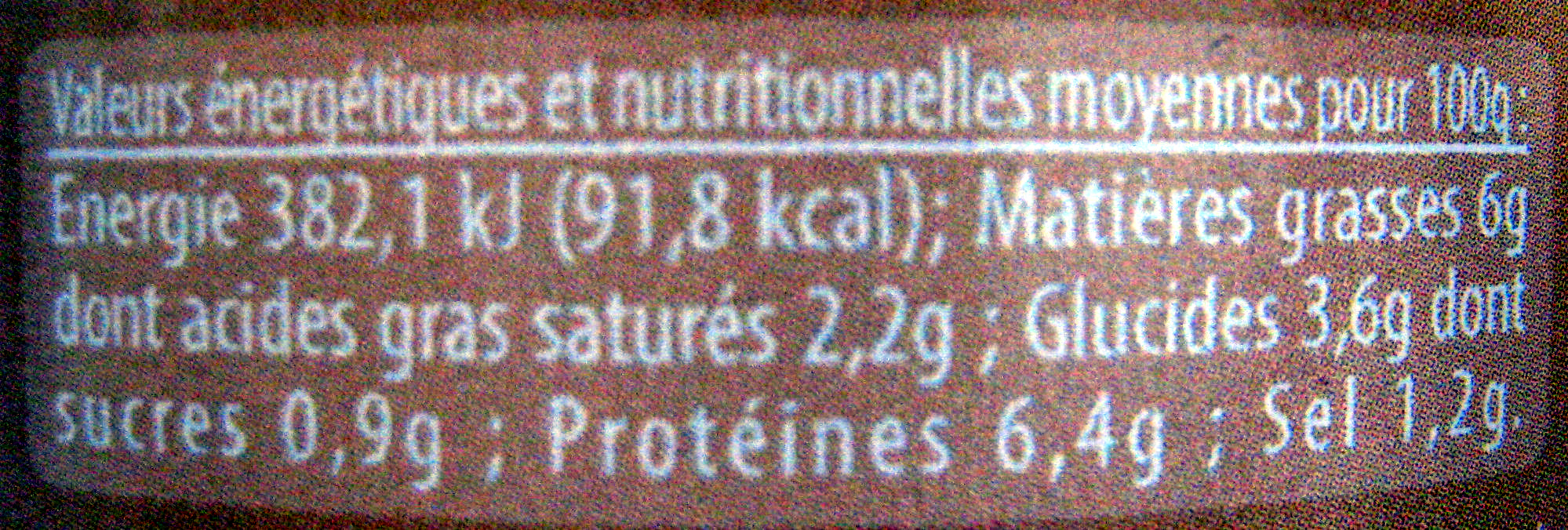 Blanquette de Canard à la Crème Fraîche - Nutrition facts - fr
