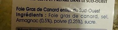 Le foie gras de canard entier - Ingredients