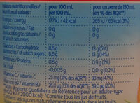 LE PUR JUS Orange sans pulpe - Nutrition facts - fr