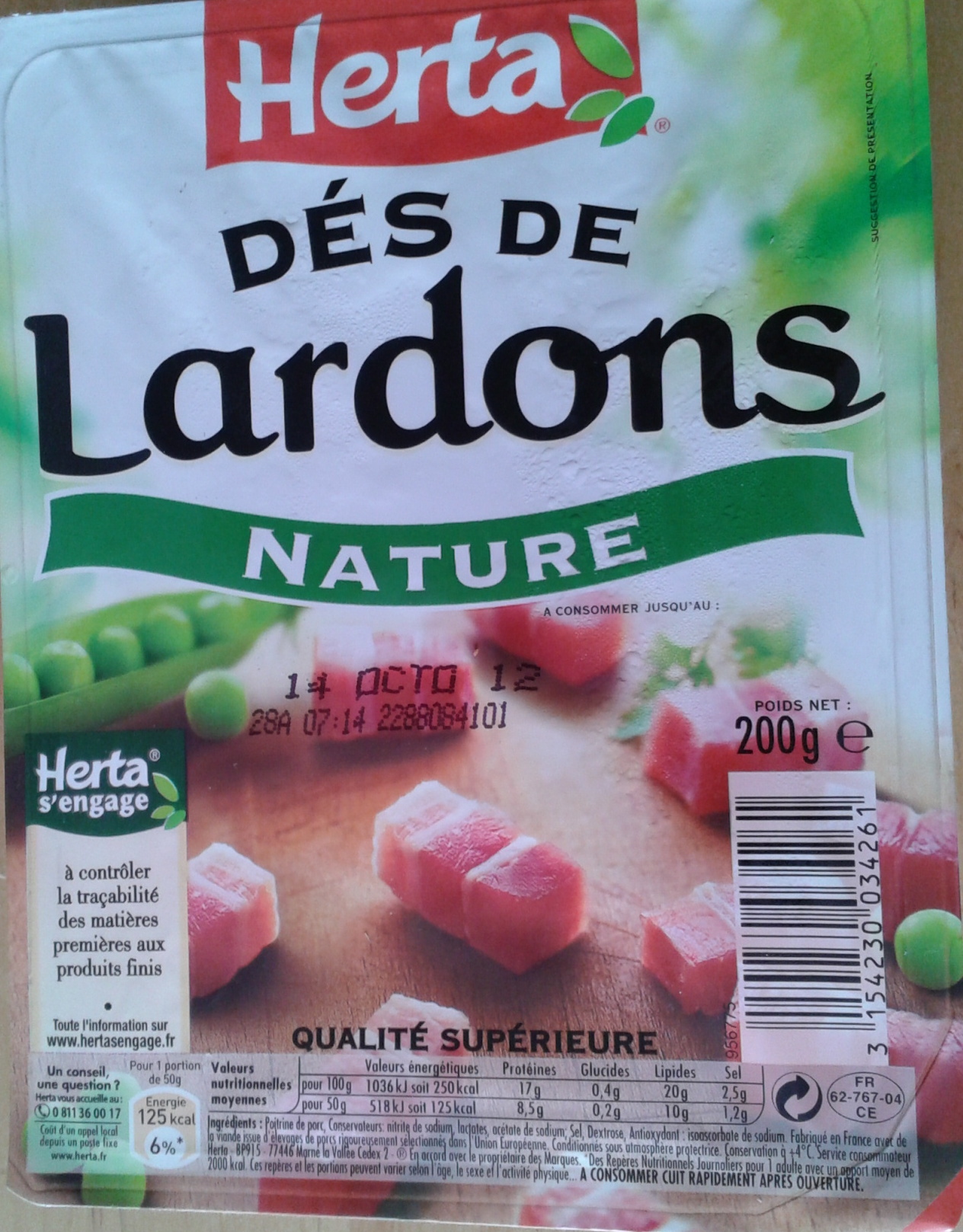 Dés de Lardons, Nature - Product - fr